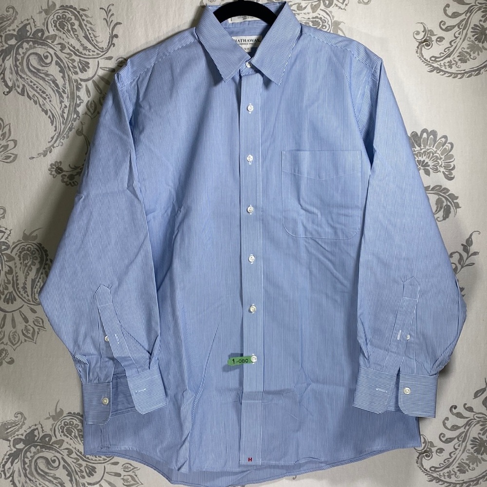 HATHAWAY Wrinkle Free 16-33 men’s dress shirt‎